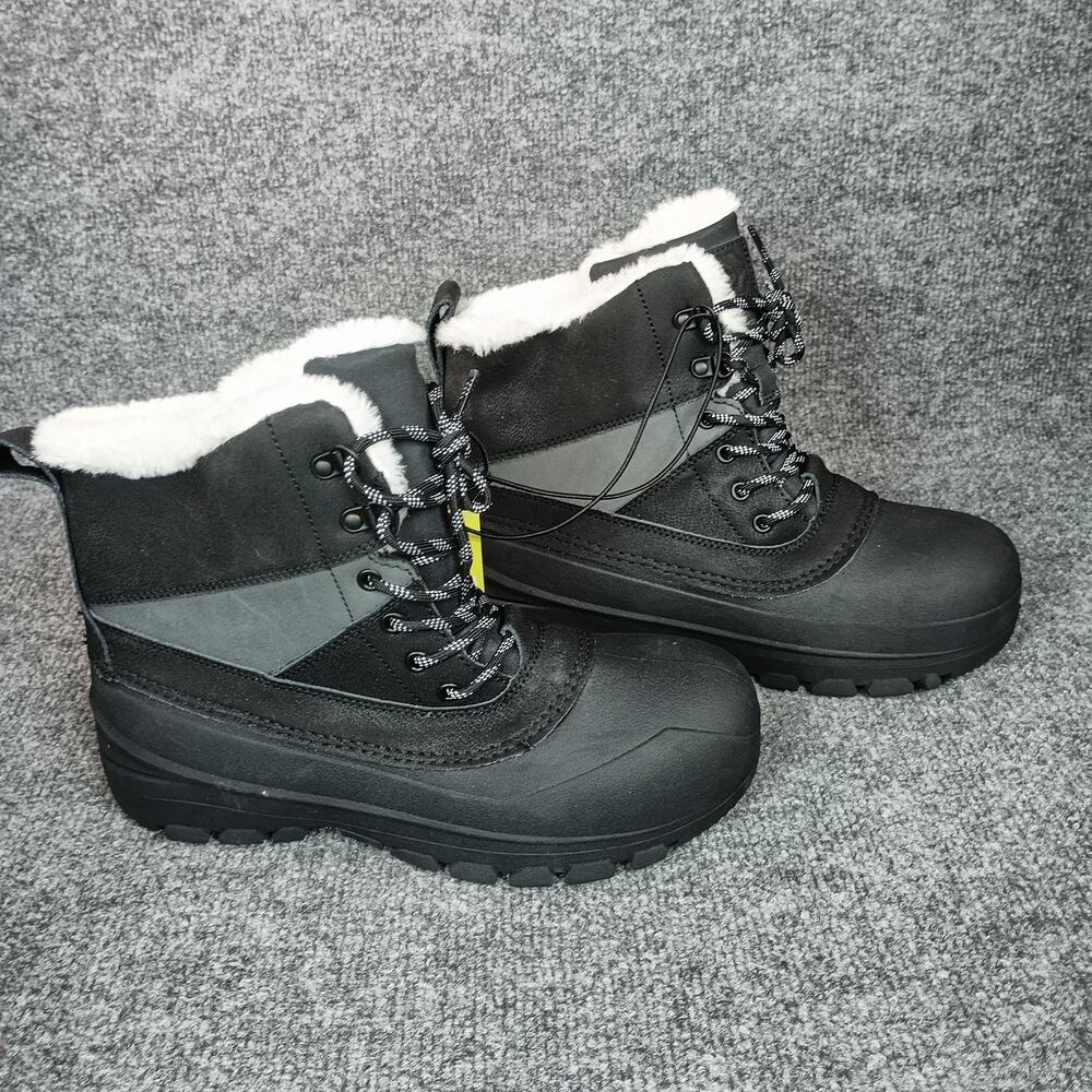 Winter Snow Boots Women Size 6 Black Thermolite Faux Fur‎ Target Ryan